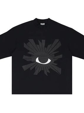 HOUSE OF ERRORS Black Short Sleeve Graphic Tee with Eye Motif